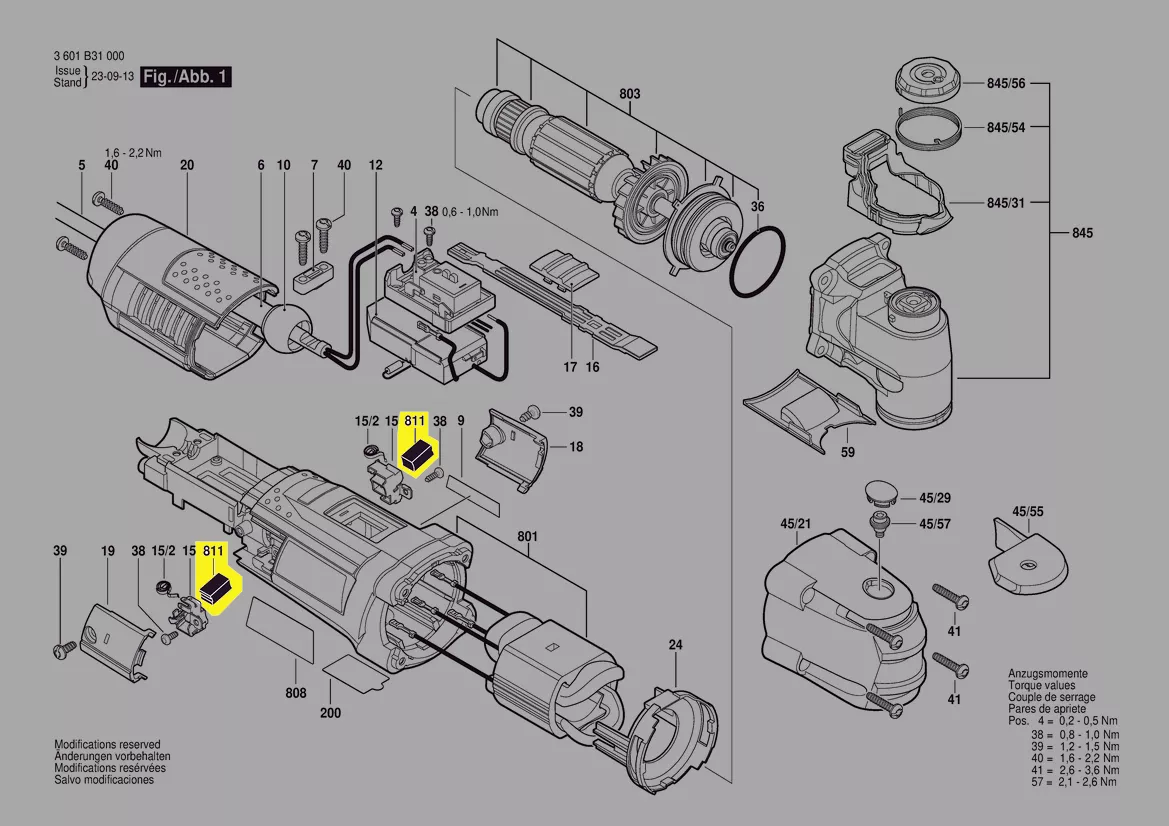 Balais charbon réf. 1 607 014 17X Bosch